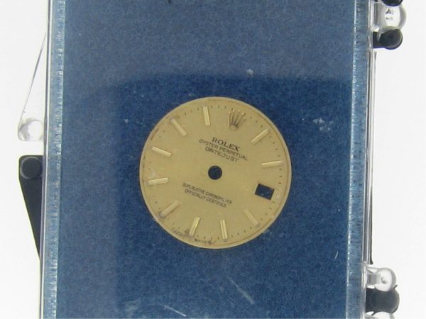 LADIES ROLEX CHAMPAIGN DATEJUST QUICKSET DIAL.