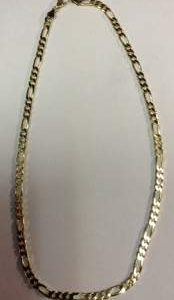 14KT Y/G FIGARO CHAIN 20" 20.4DWT