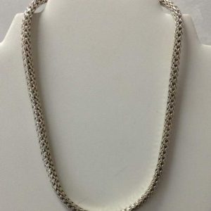 925 BYZANTINE WEAVE TYPE NECKLACE 18" 95.0G