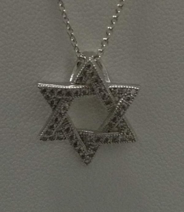 925/CZ STAR OF DAVID PEND/CHAIN DAZZLERS