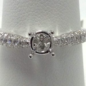 14KT W/G SEMI-MOUNT RING W/DIA .38CTTW