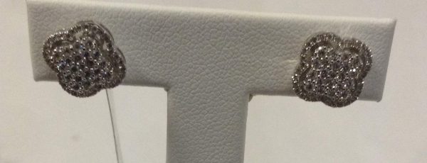14KT W/G DIA EARRINGS 0.58CTTW