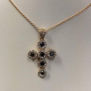 14KT DIAMOND CROSS NECKLACE 0.50CTTW