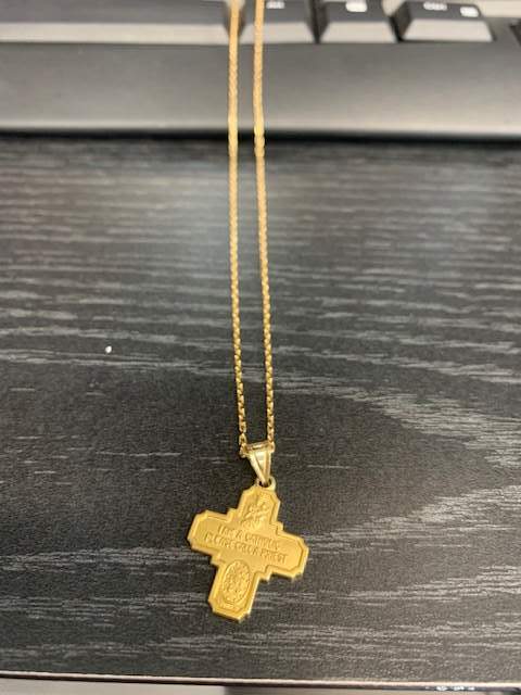 Ioka 14K Yellow Gold Religious Classic Cross Pendant For Necklace Or Chain, Nickel-Free, Made In USA