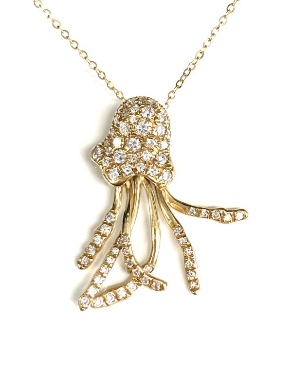 GOLD JELLYFISH NECKLACE
