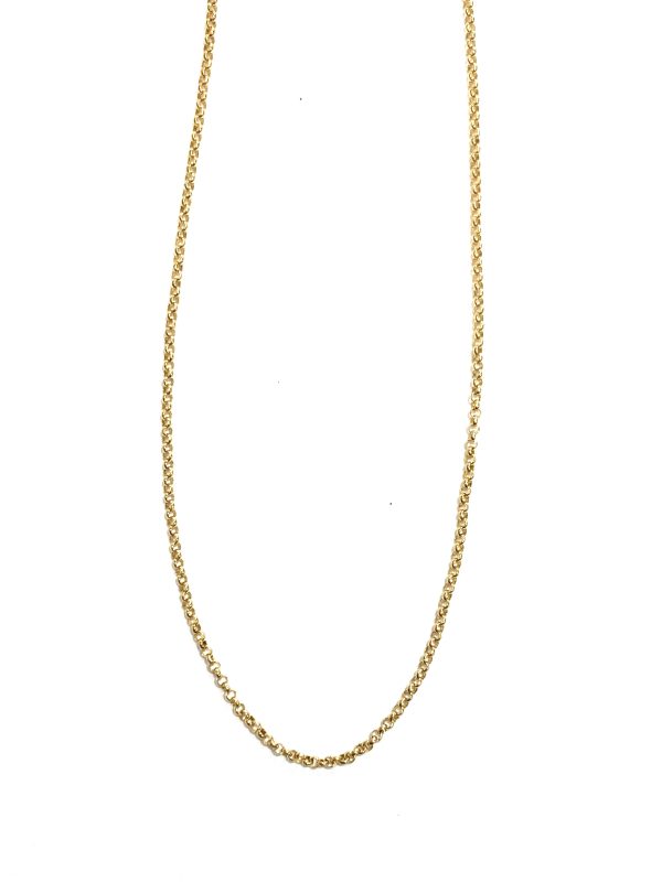 14K YELLOW GOLD 16" ROLO CHAIN.1.7MM