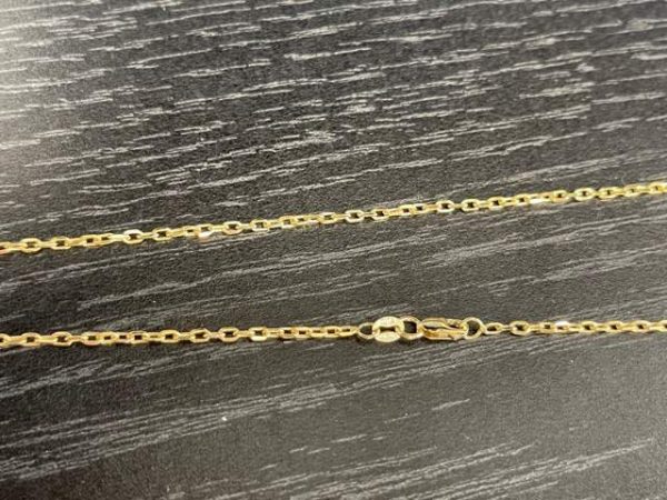 14K YELLOW GOLD 18" FORZATINA CHAIN. 1.7MM 3.60GR