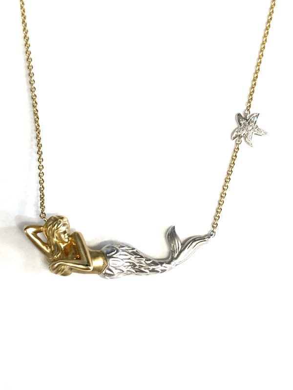 14K 2-TONE MERMAID NECKLACE