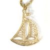 GOLD SAILBOAT PENDANT NECKLACE - Image 2