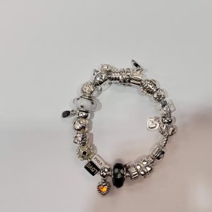 PANDORA CHARM BRACELET WITH MULTIPLE CHARMS