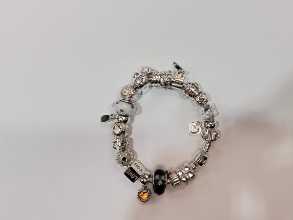 PANDORA CHARM BRACELET WITH MULTIPLE CHARMS