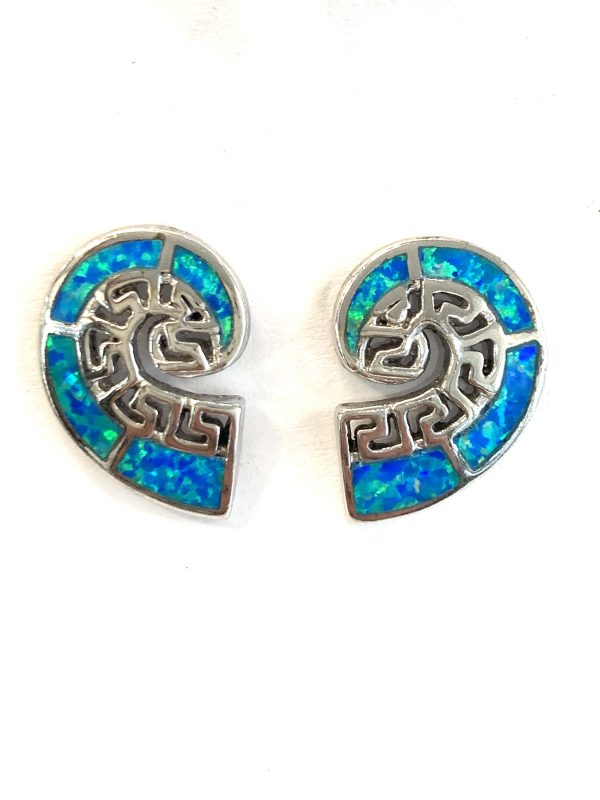 STERLING SILVER NAUTILUS SHELL EARRINGS