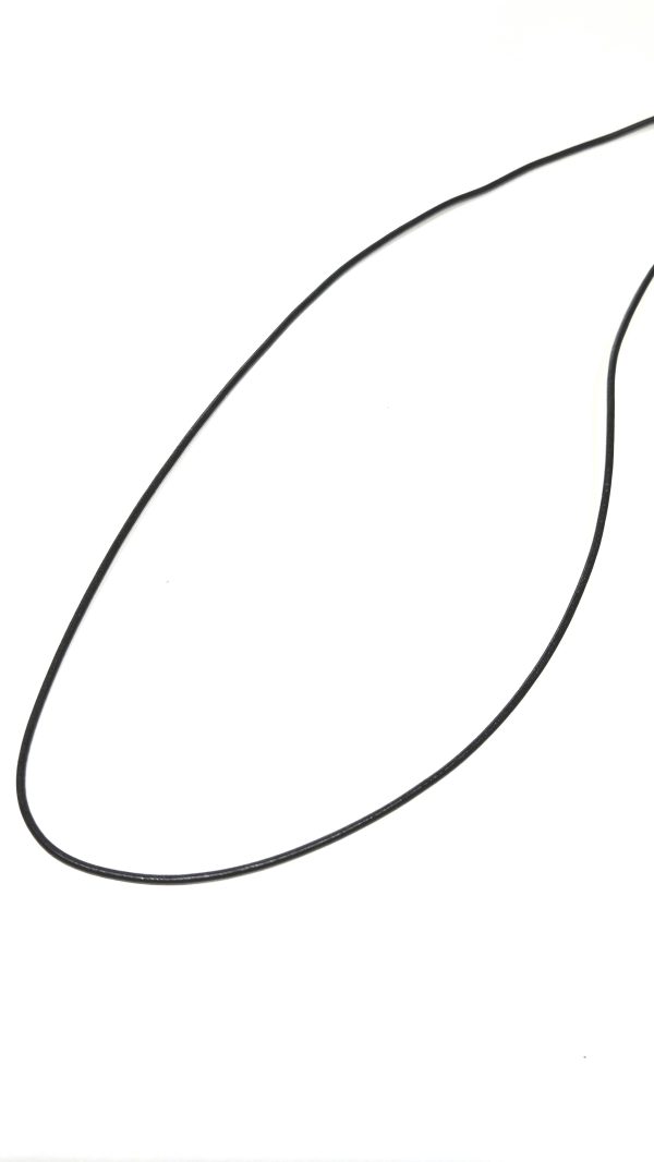 STERLING SILVER 20" 1.5MM BLACK LEATHER CORD NECKLACE