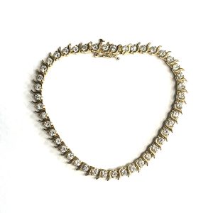 YELLOW GOLD TENNIS BRACELET