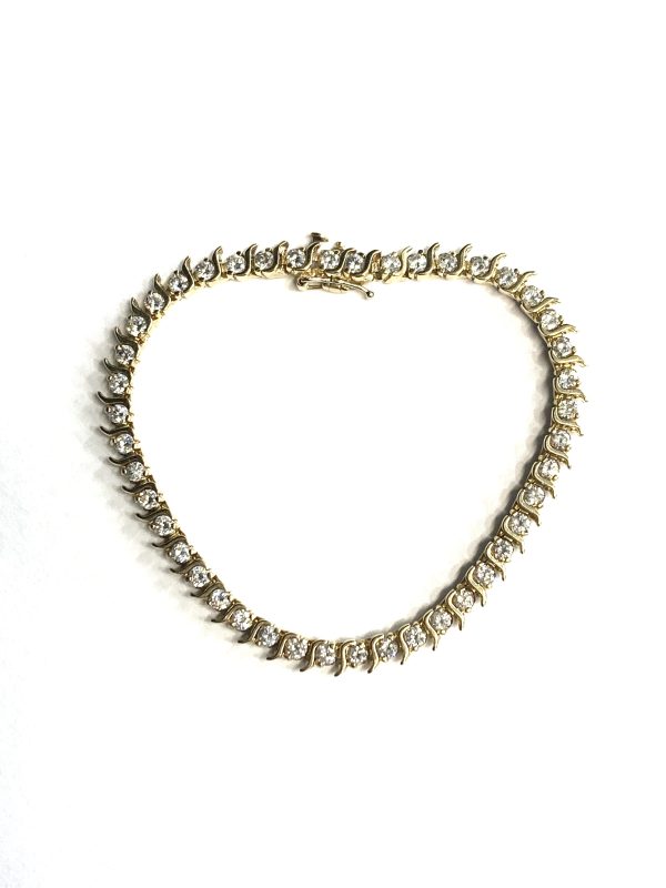 YELLOW GOLD TENNIS BRACELET