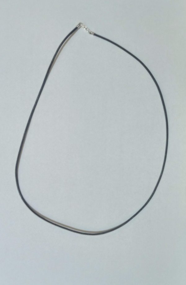 STERLING SILVER 18" 1.5MM BLACK LEATHER CORD NECKLACE