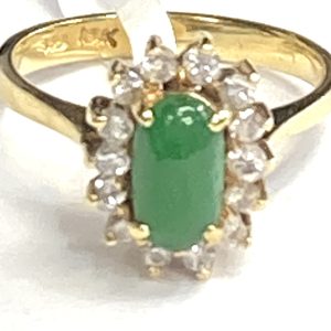 JADE WITHS DIAMONDS RING