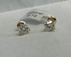 14K YELLOW GOLD WHITE DIAMOND 3 PRONG MARTINI MINE DIAMONDS 2.03CT