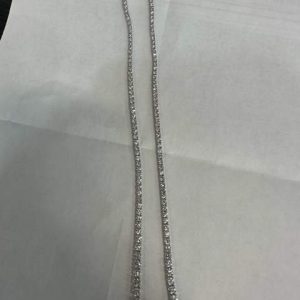 14K WHITE GOLD RIVIERA DIAMOND NECKLACE 10.64CT