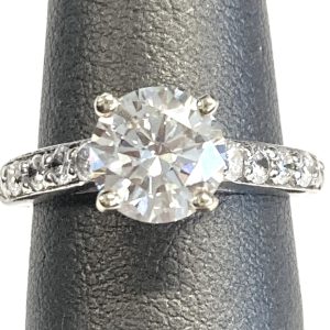 Platinum Natural Diamond Engagement Ring