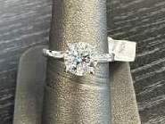 14K WHITE GOLD LAB GROWN SOLITAIRE RING 2.00CT TCW IGI CERT 51J406272211 2.8 DWT