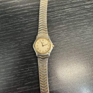 STAINLESS AND 18K YELLOW GOLD EBEL WATCH