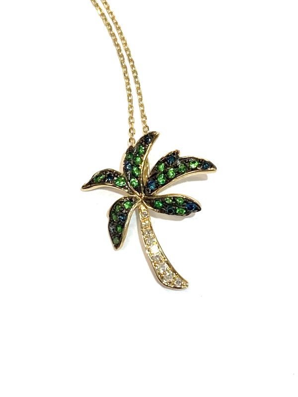 PALM TREE PENDANT NECKLACE