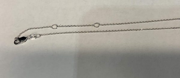 18" W/G LADIES NECKCHAIN 0.9 DWT