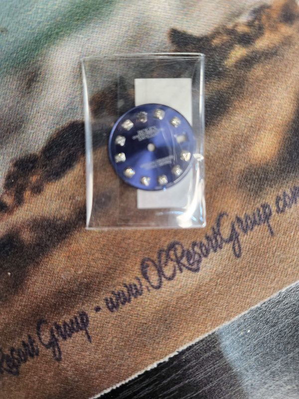 LADIES BLUE SS CUSTOM REFINISHED WITH DIAMOND APPLICATION DIAL