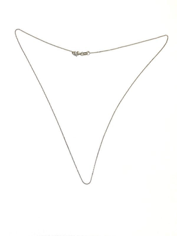 14K WHITE GOLD 15" CHAIN