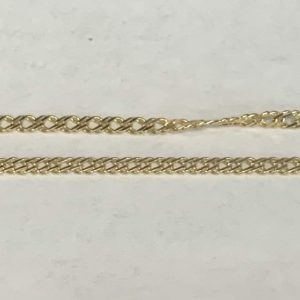 14K Y/G ANKLE BRACELET 10" 2.4DWT