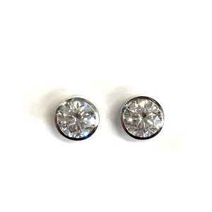 BEZEL SOLITAIRE DIAMOND STUDS