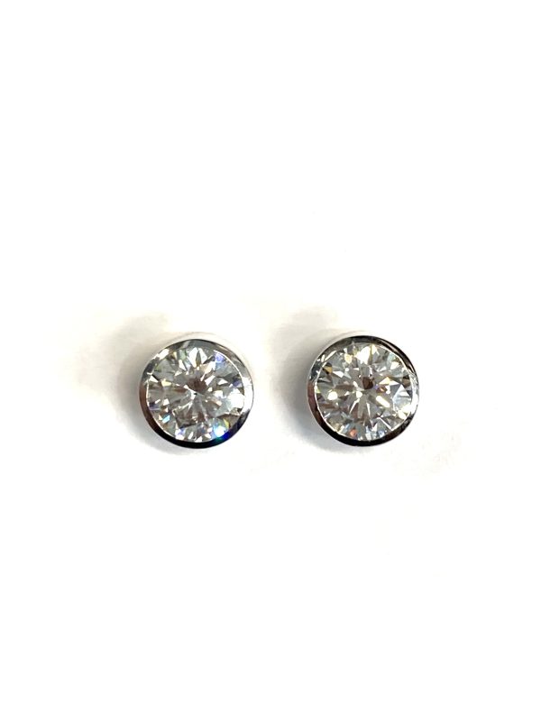 BEZEL SOLITAIRE DIAMOND STUDS