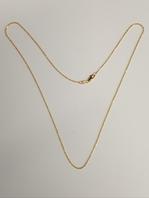 14K YELLOW GOLD 18" ROUND CABLE CHAIN 1.3 DWT