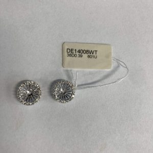 14K WHITE GOLD DIAMOND EARRING JACKETS FREATURING 36 DIAMONDS WEIGHING APPROX 0.39 PTS. 1.2 DWT
