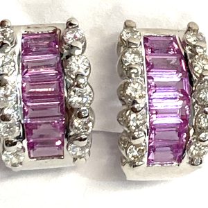 PINK SAPPHIRE & DIAMOND EARRINGS