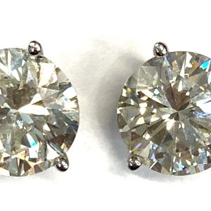 MINE-GROWN DIAMOND STUDS 6.21 CARATS