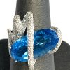 DIAMOND AND BLUE TOPAZ FASHION RING - Image 6